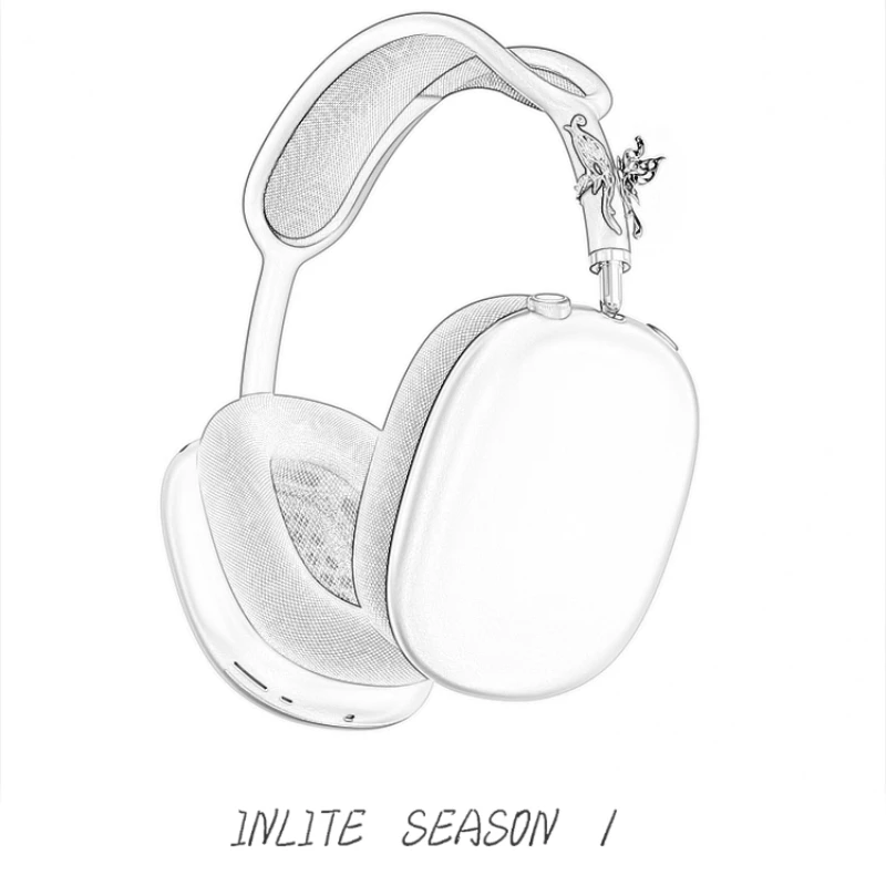 

INLITE бабочка Forwings для Airpods Max2 защитный чехол для наушников повязка на голову украшение 3D печать смола для Airpods Max