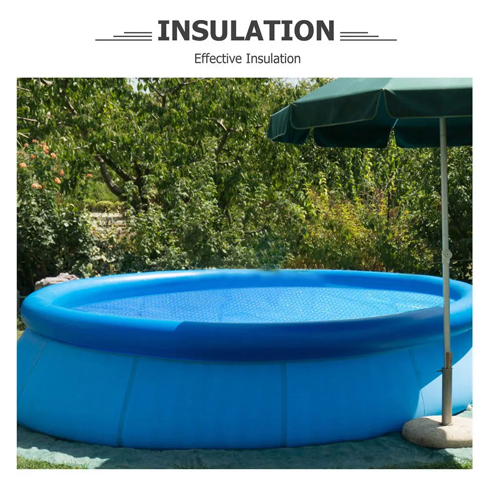 10 Foot Round Pool Cover Pe Thermal Blanket for Outdoor Swimming Pools Summer Winter Use Water Conservation Dirt Protection