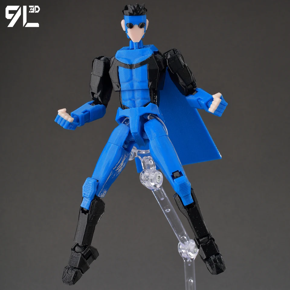 9L3D Lucky13 Black Blue Invincible 2.0 Action Figure Titan13
