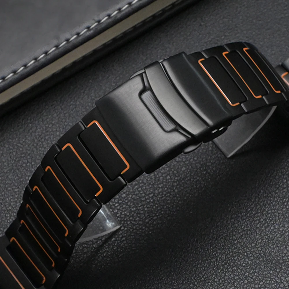 Homem pulseira para huawei relógio ajuste 3 4 4pro luxo titânio banda para huawei ajuste 4 pro cinta correa acessórios para huawei fit4 3