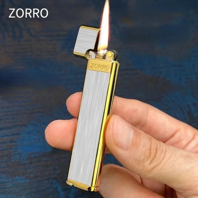 ZORRO 고급 등유 라이터, 미니 라이트 금속 담배 라이터 휠 방풍 라이터, 휴대용 그라인딩 남성용 선물, 신제품