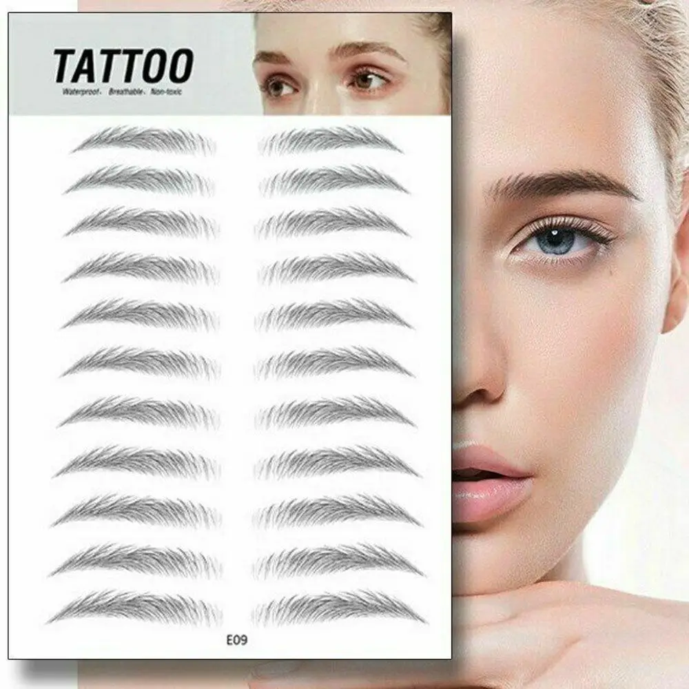 4d natürliche lebendige haar ähnliche realistische falsche Augenbrauen Augenbrauen Tattoo Augenbrauen Schablone wasserdicht dauerhafte Augen Make-up Augenbrauen Aufkleber