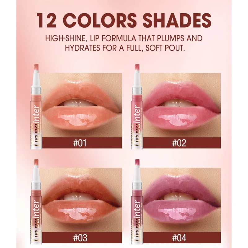 Conveniently Moisturizing Liquid Lipstick Twistable Lip Gloss with Shimmering and Hydrating Easy Application Dropship