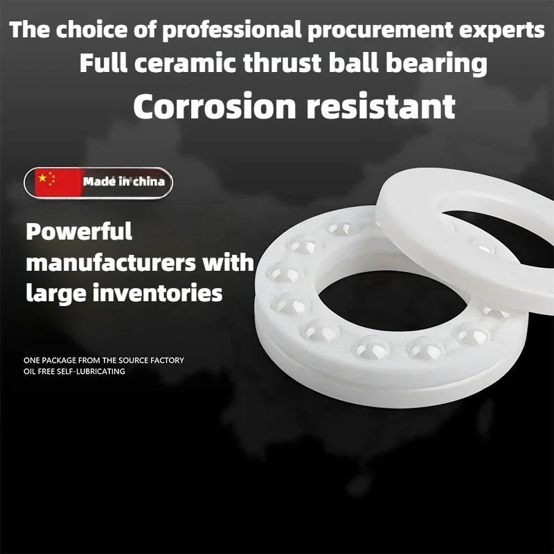 Planar thrust ball ceramic bearing 51107 51108 51109 51110 51111 51112 Corrosion resistance