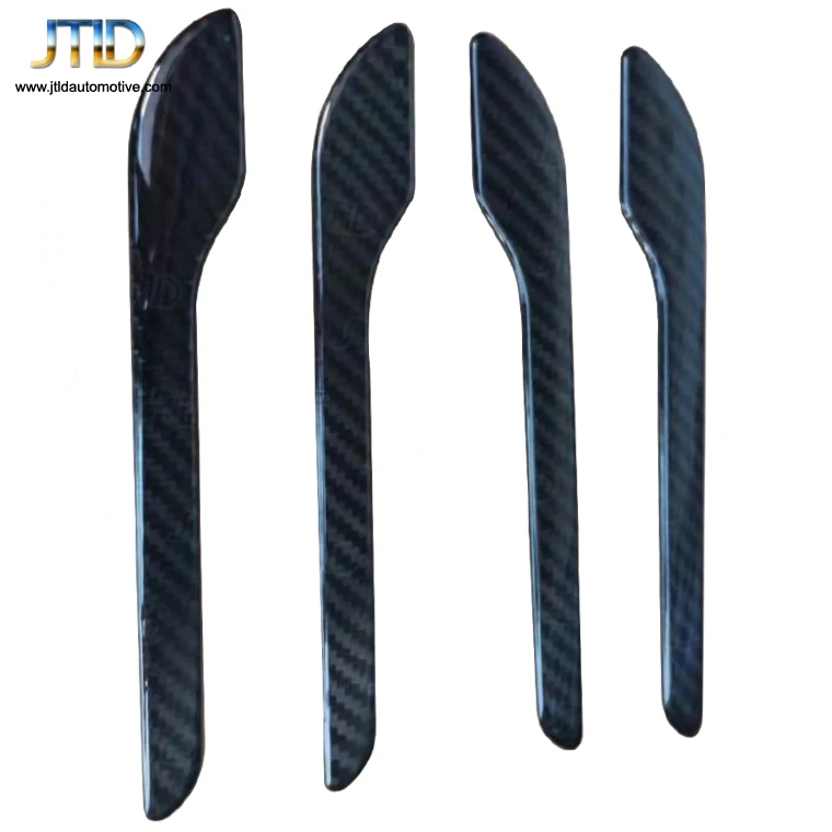 Carbon Door Handles For Tesl Model 3 and Y Car Door Handle Sills Protection Cover Glossy Carbon Fiber for Tesl Protection