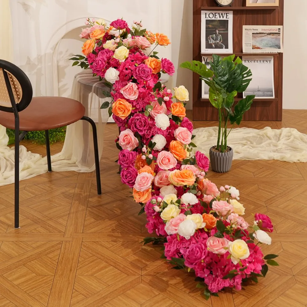 

Искусственные розовые цветы Uflower: декор для свадебного фона, напольные цветочные композиции, центральные элементы для столов, цветочные аранжировки, реквизит для вечеринок