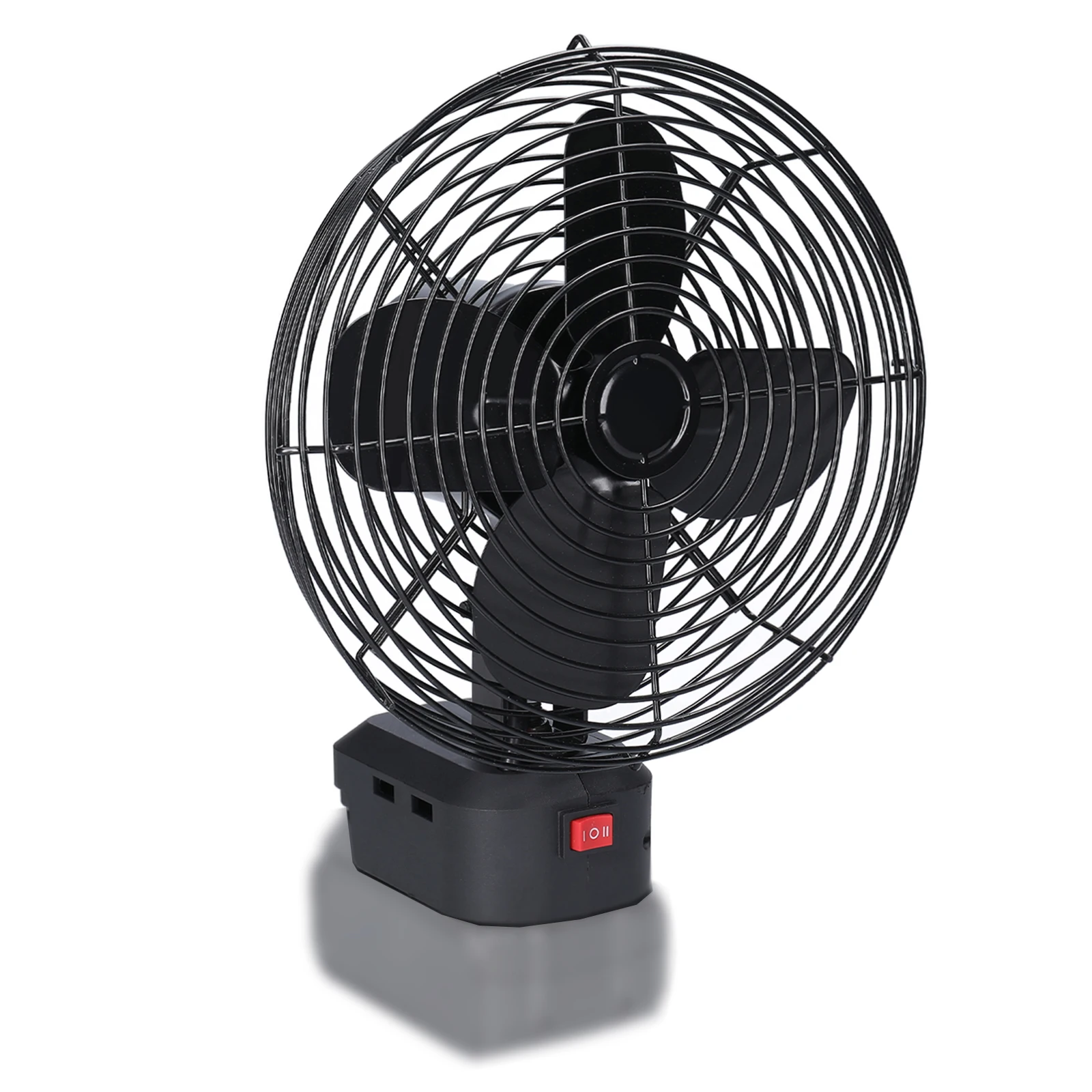 

Outdoor Portable Camping Picnic Fishing Fan Cordless Metal Fan Lithium Battery Speed Adjustable Fan
