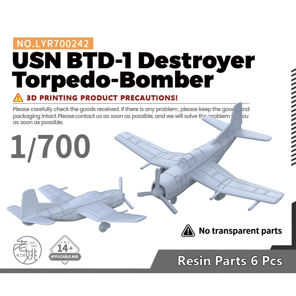 Yao's Studio LYR242 1/700 1/350 1/144 Military Model Kit USN BTD-1 Destroyer Torpedo-Bomber