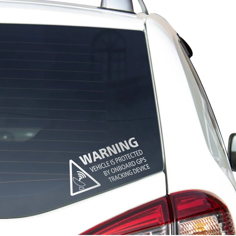 Warning On Board Sticker Car Truck GPS Tracking Device Sign Vinyl Decals Vehicle Van Taxi Boat Safety Anti Theft Protected