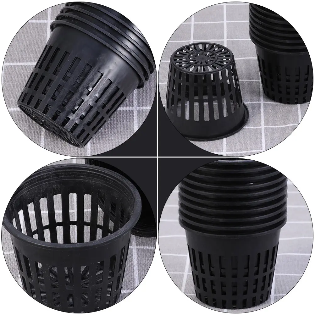 

40 Pcs Hydroponic Net Cups Planting Buckets 6cm Mini Plastic Nursery Pots for Succulents Vegetables Flowers Gardening