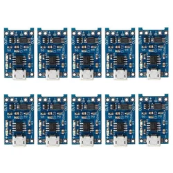 10Pcs 5V 1A 18650 Lithium Battery Charging Board TP4056 Lithium Battery Charging Board Micro-USB Charge Module Protect