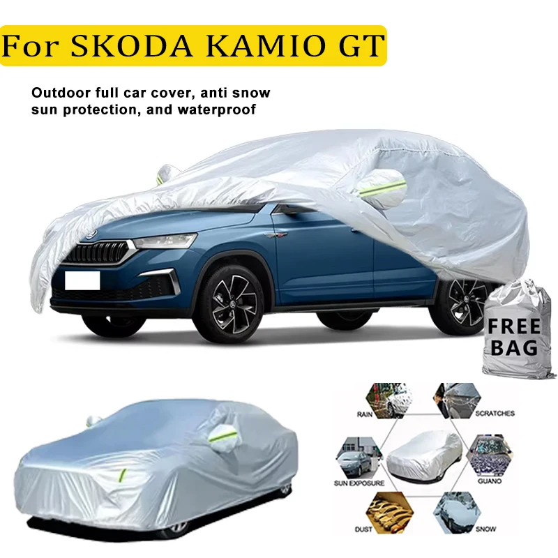 

For SKODA KAMIQ GT Car Cover Outdoor Protection Full Exterior Snow Cover SunshadeDustproof Protection Cover Car Accessories
