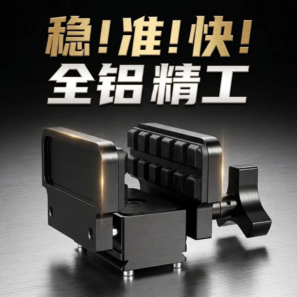 Aluminum Alloy Calibration Double Clamp Vise Integrated Clamp Sniper Outdoor Tactical Retainer Point Fixture Hunting Bracket