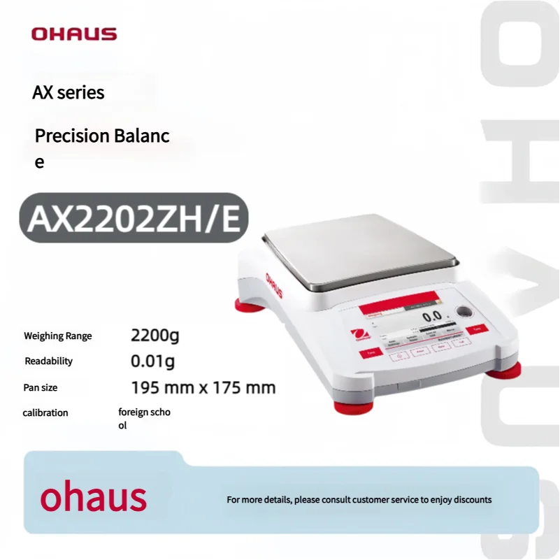 OHAUS Série AX Balança Eletrônica de Precisão AX2202ZH [calibração interna] AX2202ZH/E [calibração externa] painel chinês