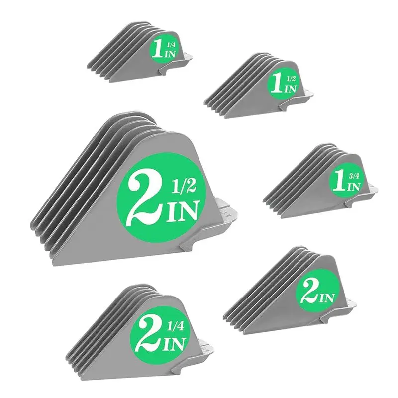 

Насадки-гребни AT59 для машинок Wahl 10, 12, 14, 16, 18, 20, 6 шт., 2,5 дюйма, для стрижки волос