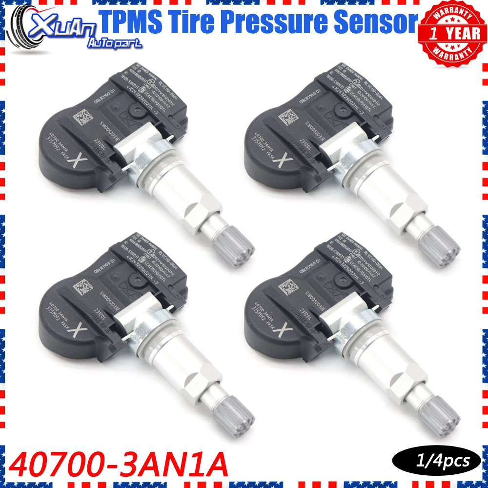 Xuan TPMS Sensor Tire Pressure Sensor Monitor Systems 40700-3AN1A For Nissan Cube Juke Sentra Leaf Versa Note 2011-2020 315Mhz