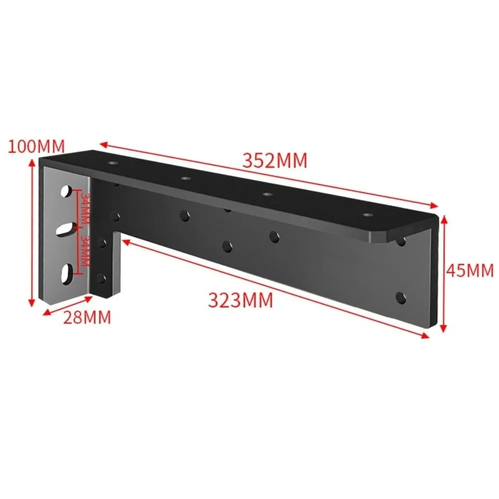 1 Pair 90 Degree L-Shaped Corner Brackets Multi-size Wall Mount Floating Shelf Support Bracket Black Corner Brace Wall Mount