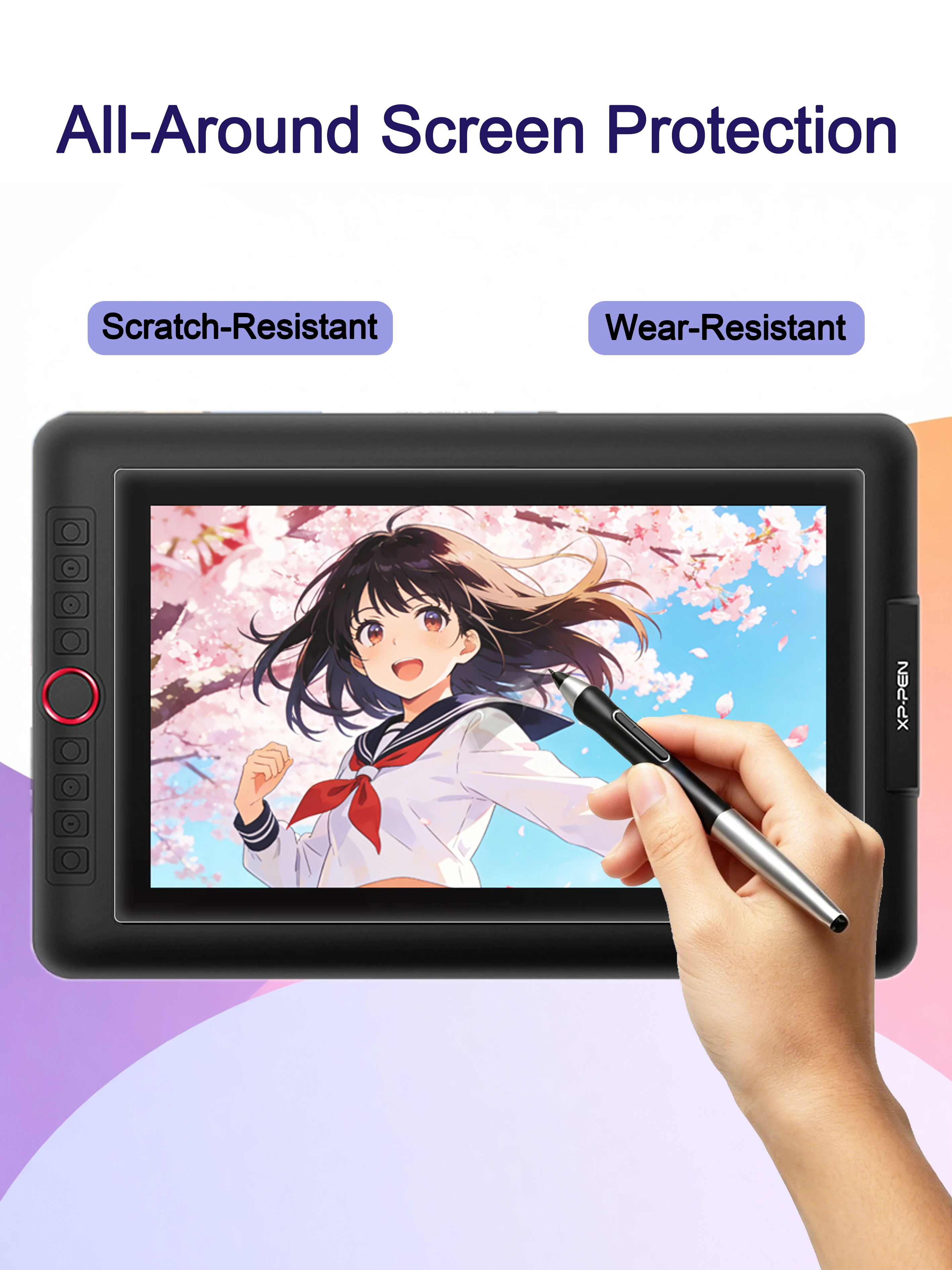 Screen Protector for XP Drawing Monitor Artist 13.3 Pro Healing Shield Light Anti Glare Paper Texture Feeling Matte Film (2pcs)