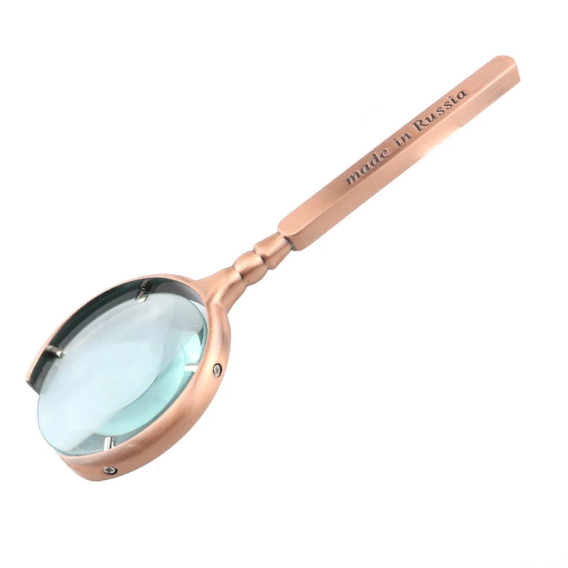 

10X винтажная лупа для чтения, ручное увеличительное стекло с оптическим стеклом, увеличительное стекло, линза, увеличительное стекло