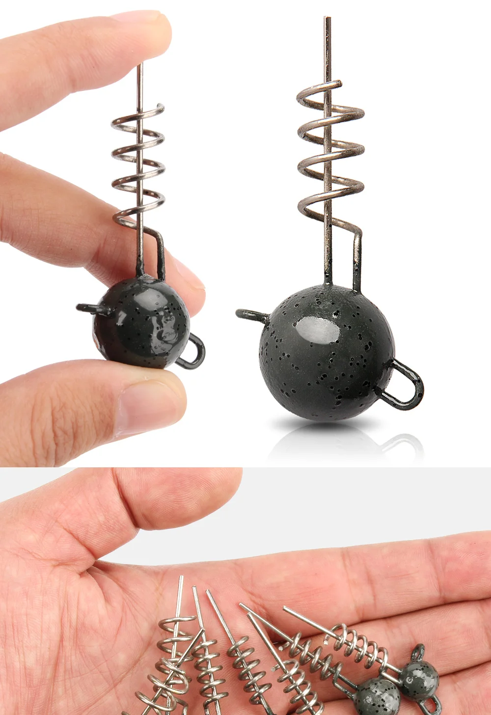 Palisander Schraube Jig Kopf Für Weiche Köder 7g 10g 15g 20g 25g 30g 50g mit Schraube Spirale Platinen Gewicht Gummi Fisch Angeln Ausrüstung – Detail 5
