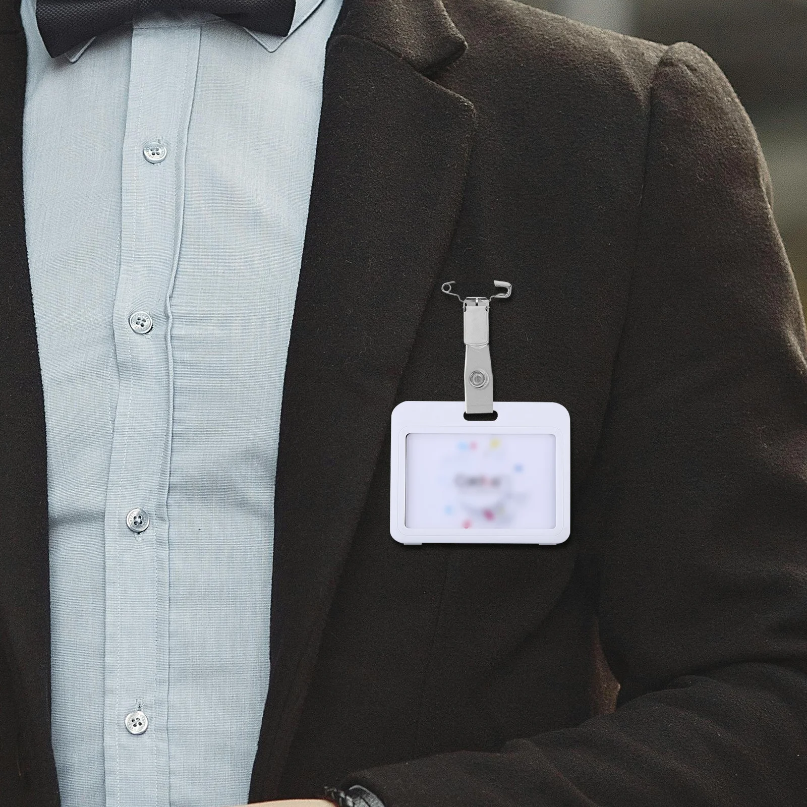 

10 Pcs Certificate Clip Card Key Holder Badge Reel Documents Cards Id Pvc Staff Lanyard