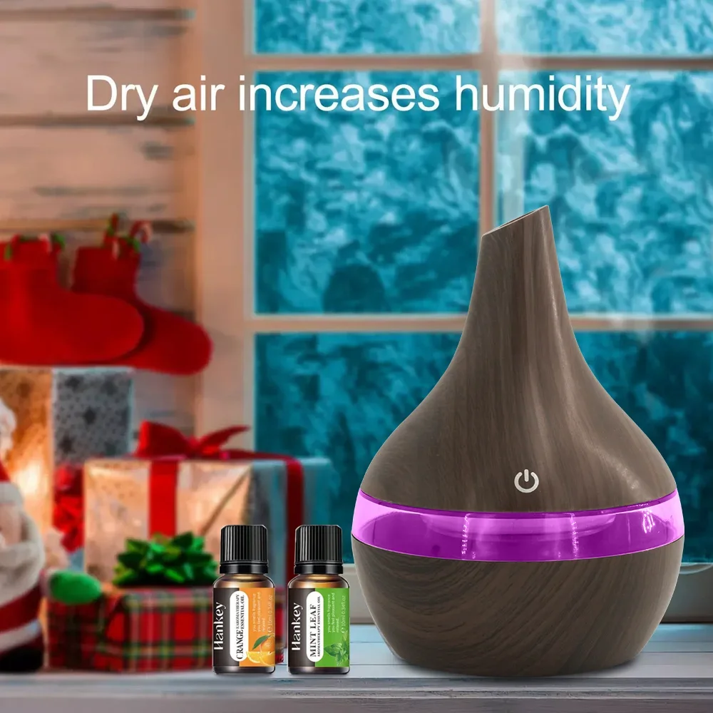 300ml Air Humidifier & Essential Oil Diffuser, Aromatherapy Machine with USB, Ultra Quiet Portable Aroma Diffuser for Home, Offi