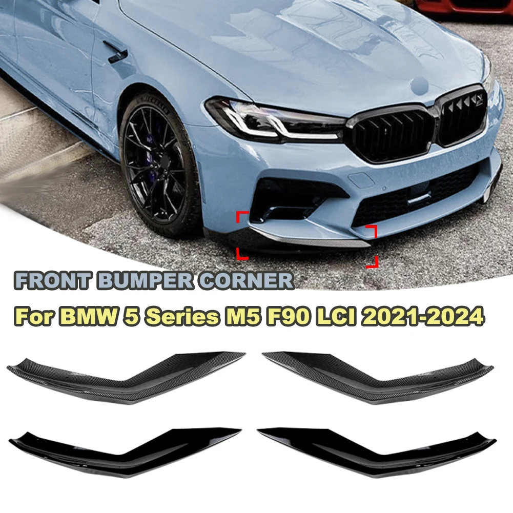 

For BMW 5 Series M5 F90 LCI 2021-2024 Car Front Bumper Lip Front Shovel Wrap Angle Car Spoiler Guard Protector Modification