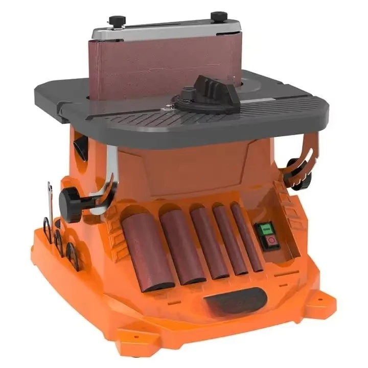 2026-Multi-function Table Vertical Drum Belt Oscillating Spindle Bench Sanding Machine Mini Electric Belt Sander Machine