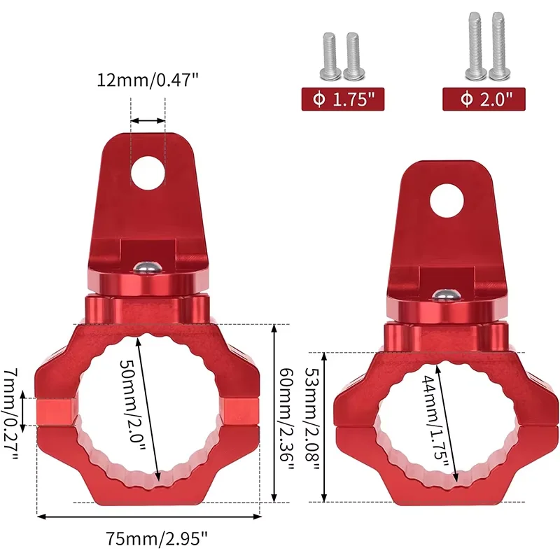 

ATV UTV Offroad 1,75 ''-2" монтажный кронштейн для рулонной перекладины светодиодный кнут флаг погоня огни стручки монтажный держатель антенны комплект аксессуаров