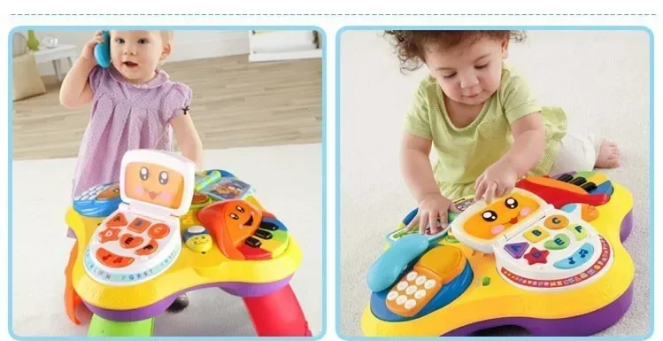 [Funny] Cartoon Multi-function 4 in 1 book/laptop/phone/piano Learning Musical Table desk baby Early education Growing toy gift