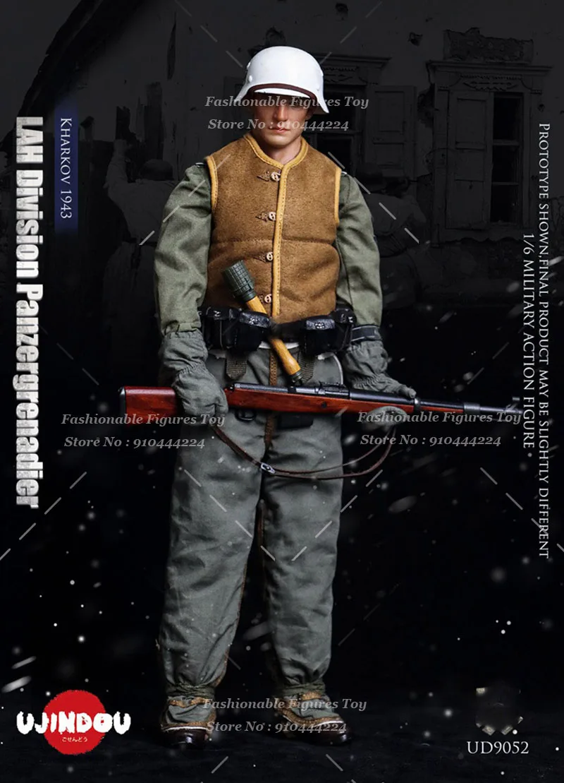재고 있음 UJINDOU UD9052 1/6 스케일 남성 군인 경비병 수류탄병 풀 세트 12인치 액션 피규어 수집용 인형 장난감