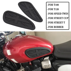 Universal Retro Motorcycle Anti slip Tank Pad Side Gas Knee Grip Traction Pads Protector Sticker For Harley Honda Yamaha T120