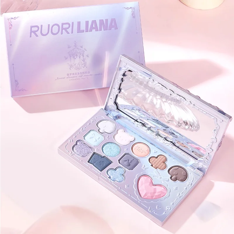 Paleta de sombras de ojos neutras de 12 colores con acabados ultravanecidos y sedosos Maquillaje de ojos de alto pigmento con una fórmula de larga duración