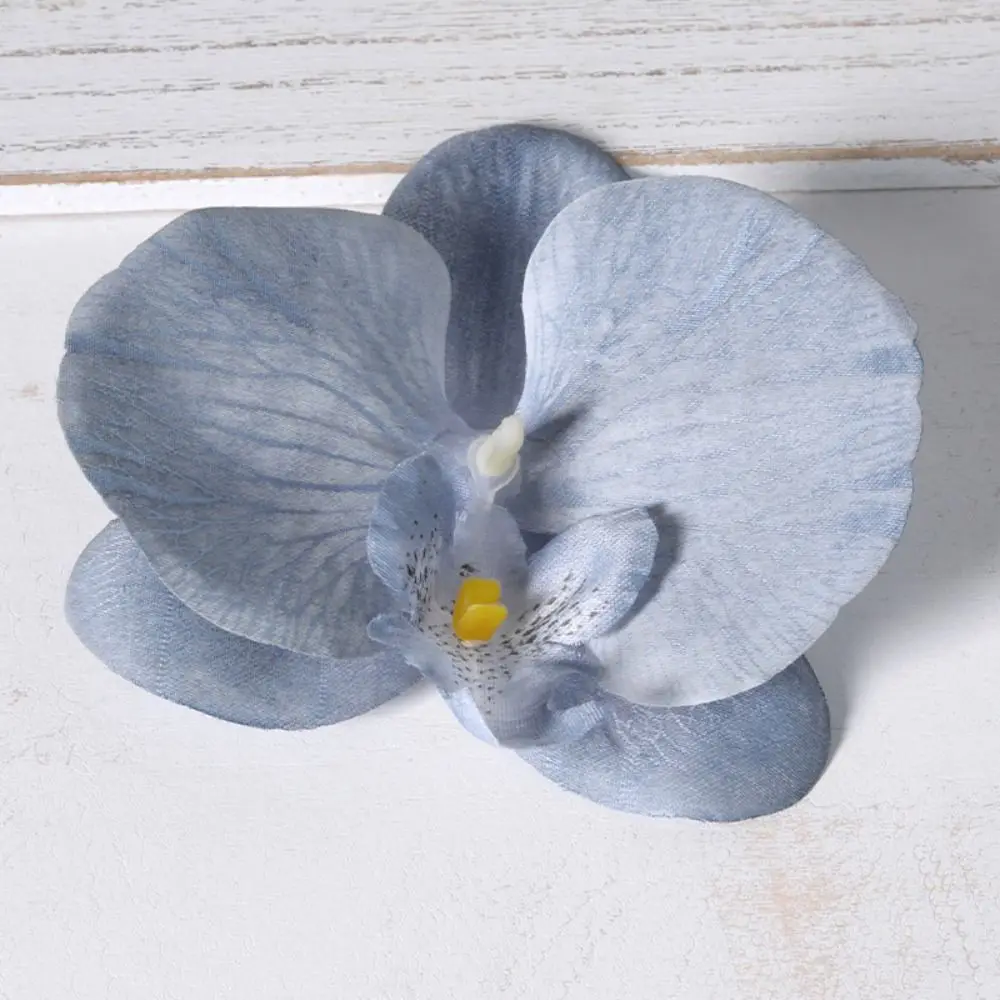 Nuevo DIY cabeza de flor Phalaenopsis hecha a mano encantadoras flores artificiales de orquídeas accesorios de tiro 11cm accesorios para la cabeza