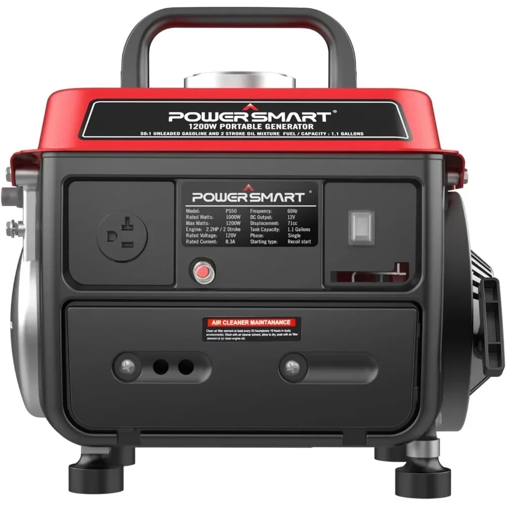 Generador portátil de 1200 W, generador pequeño para acampar al aire libre, ultraligero, compatible con EPA