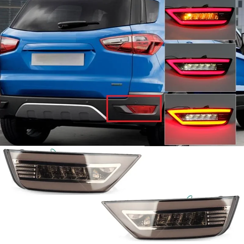 LED rear bumper lights brake lights for Ford Ecosport 2013 2014 2015 2016 2017 2018 2019