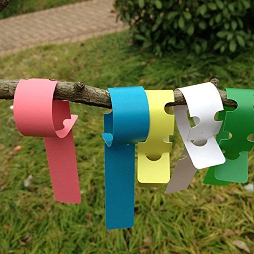 

100pcs PVC Waterproof Plant Labels Durable Plastic Tags Gardening Markers Long Lasting Weather Resistant Labeling Hanging Tree