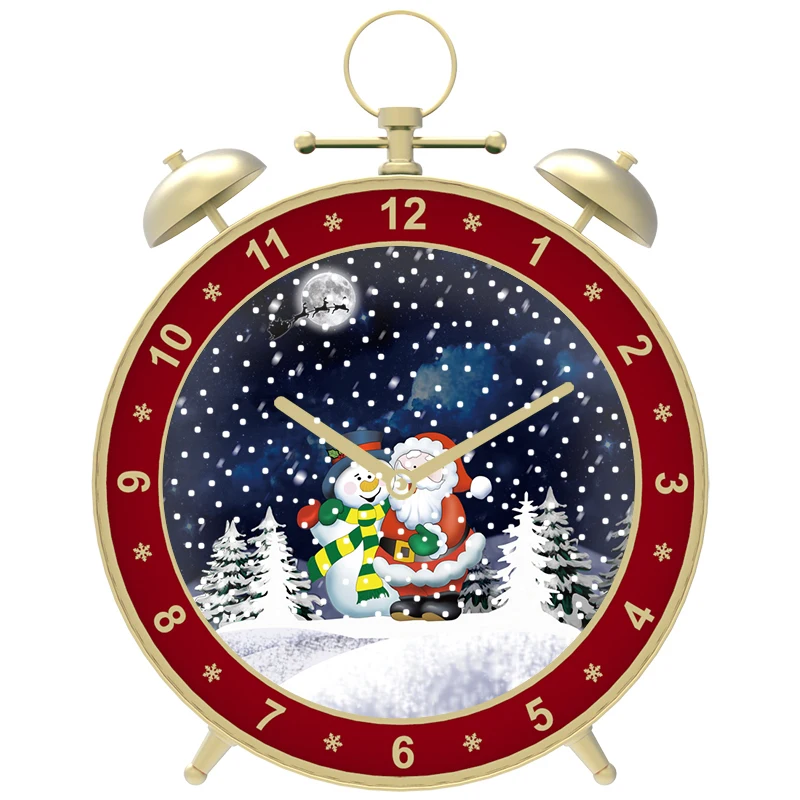 

Snowing Musical Christmas Red Clock Home Multicolor Selection