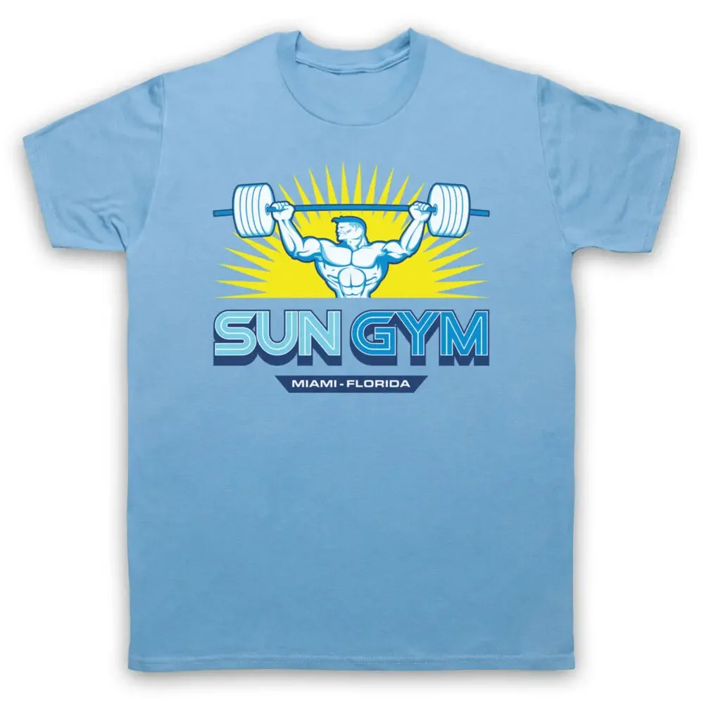 Ból i zyskać nieoficjalne słońce siłownia MIAMI THE ROCK WORKOUT męskie i damskie t-shirt wysokiej jakości 100% bawełniany krótki rękaw