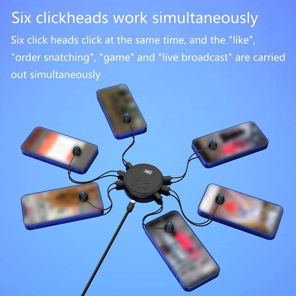 Auto Clicker Écran Téléphone - Cliqueur Automatique Réglable Pour Diffusions En Direct Et Jeux