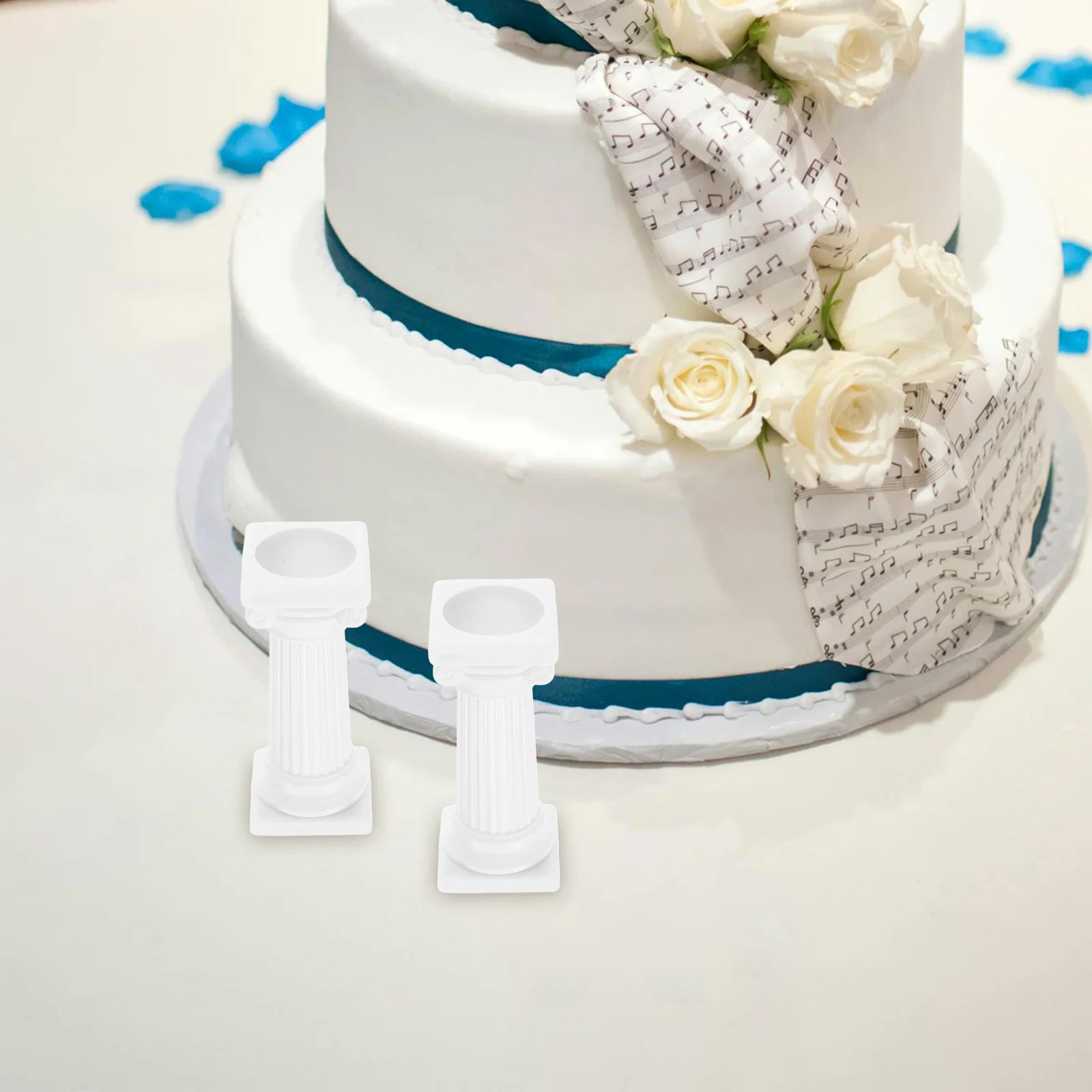 

8Pcs Plastic Cake Pillars Support Rods Tiered Cake Stand Wedding Birthday Party Centerpiece Desert Table Display Stand