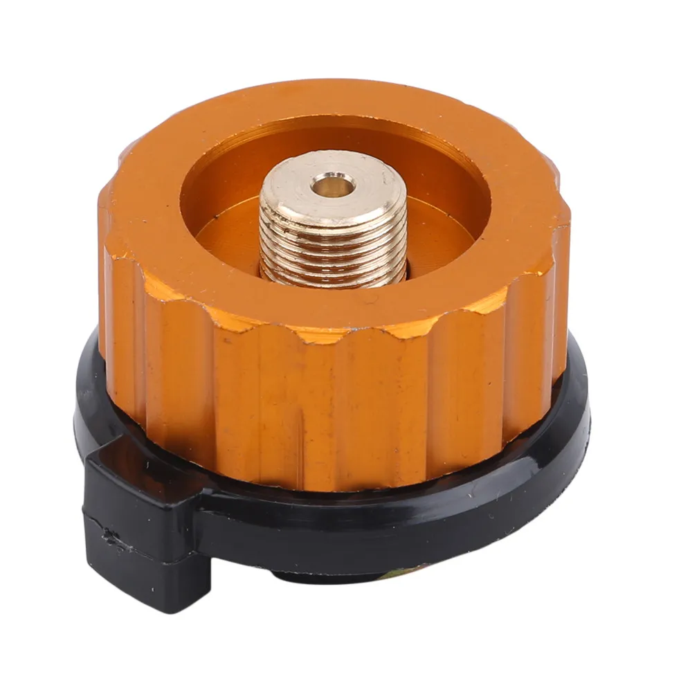 Adaptador de quemador de estufa para acampar al aire libre, convertidor de horno de tipo dividido, Conector de apagado automático, adaptador de cilindro de tanque de cartucho de Gas