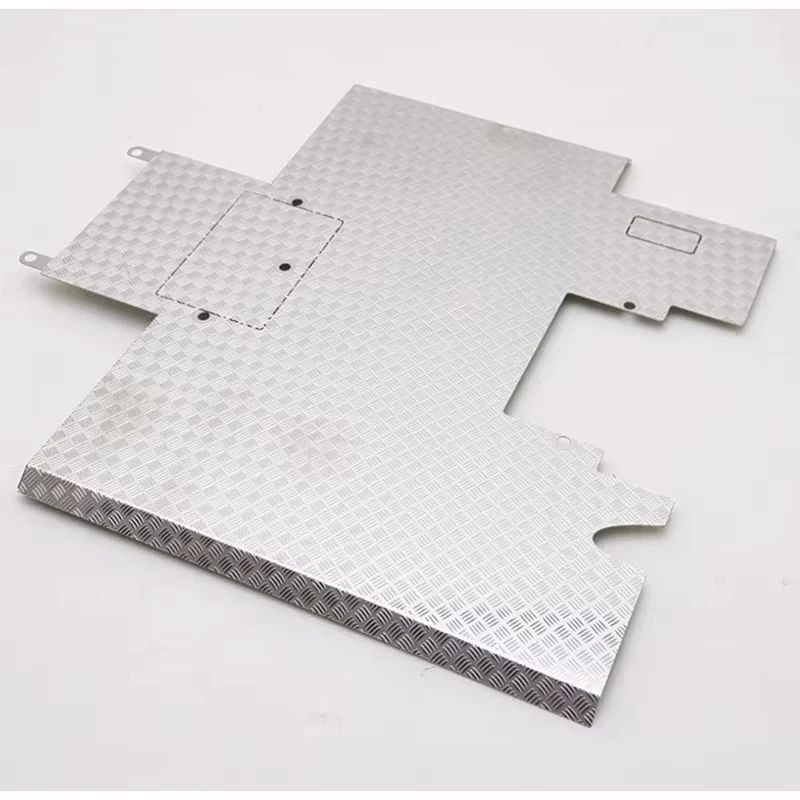 1PCS Simulazione Metallo Argento Grande Piastra Paramotore per 1/14 Tamiya RC Camion Scania 770s R620 R470 Benz 1851 Man Fai Da Te Parti di Automobili giocattoli