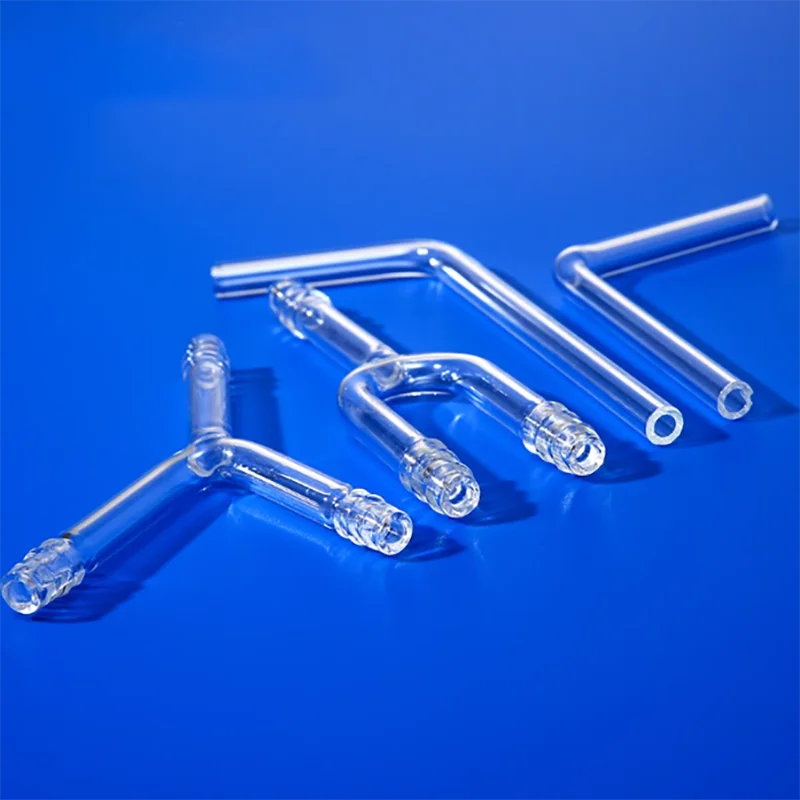 Glass small catheter laboratory right angle tracheal glass bend 120 degrees 45/60/90 pointed mouth T-shaped Y-shaped