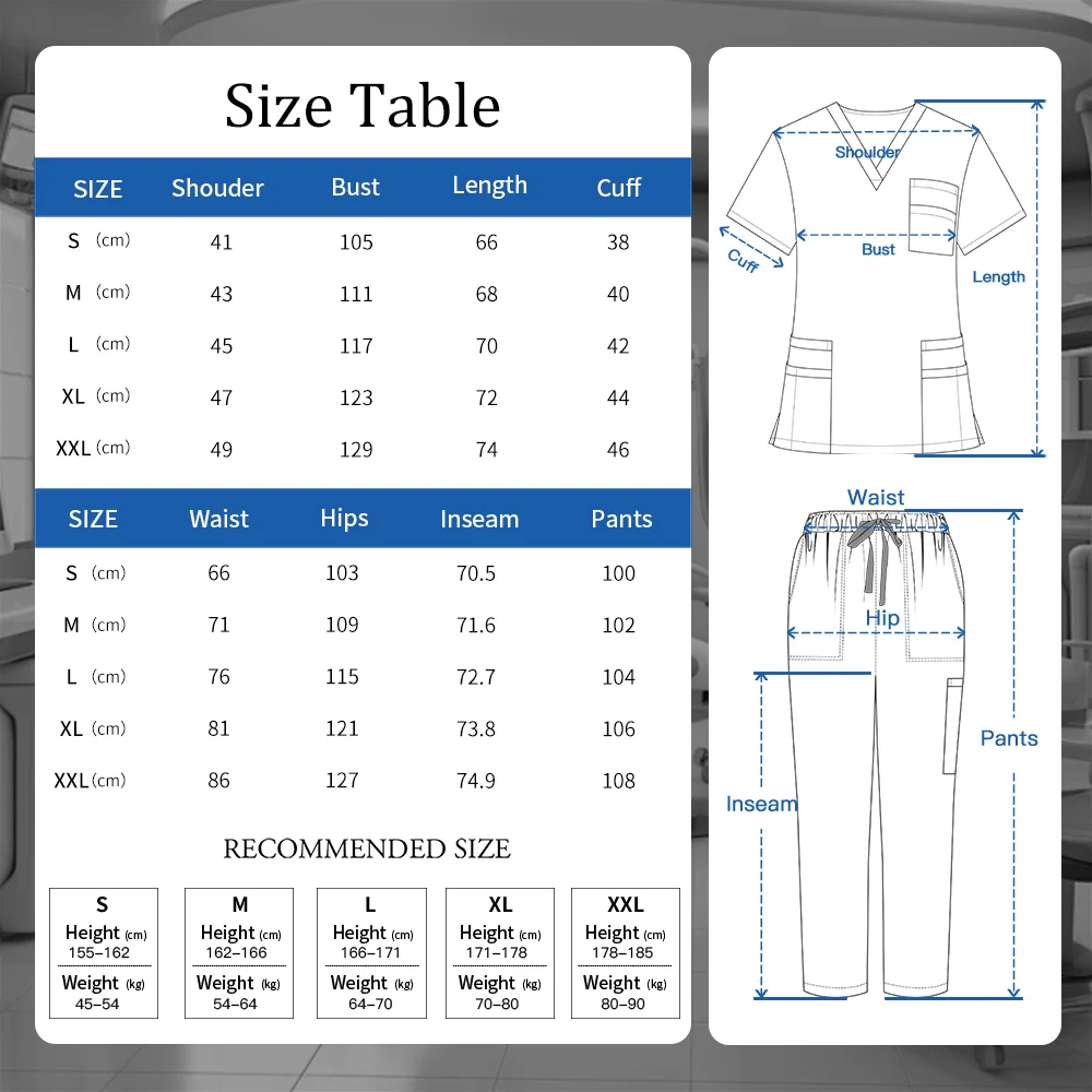 Ensemble d'infirmière médicale de clinique pour animaux de compagnie, uniformes chirurgicaux multicolores unisexes pour dentiste, vêtements de travail pour esthéticienne, combinaison de gommage pour médecin et infirmiè