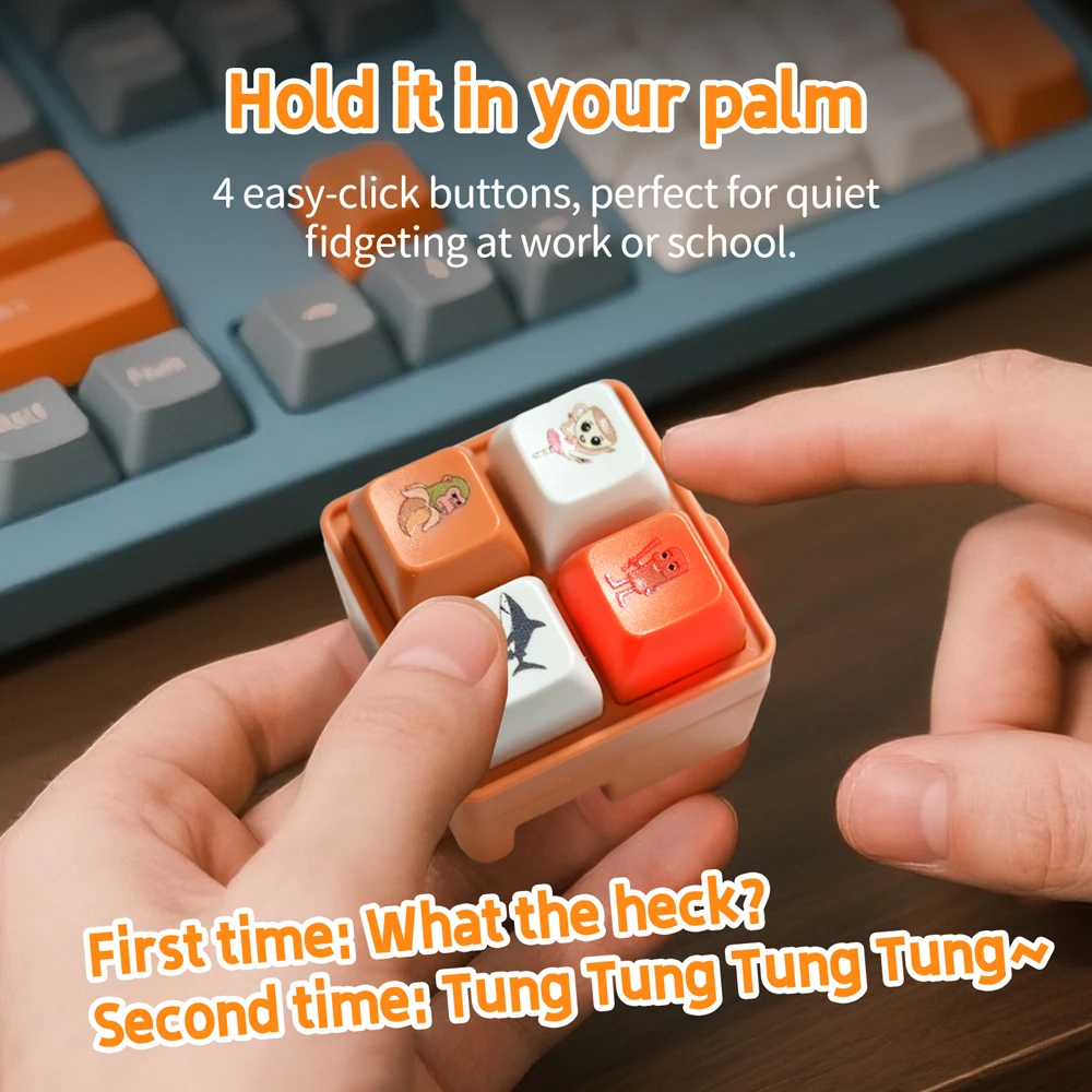 4 مفاتيح الإيطالية Brainrot صوت المفاتيح تونغ تونغ ساهور الصوت الضغط زر كيرينغ ألعاب أطفال هدايا الحفلات