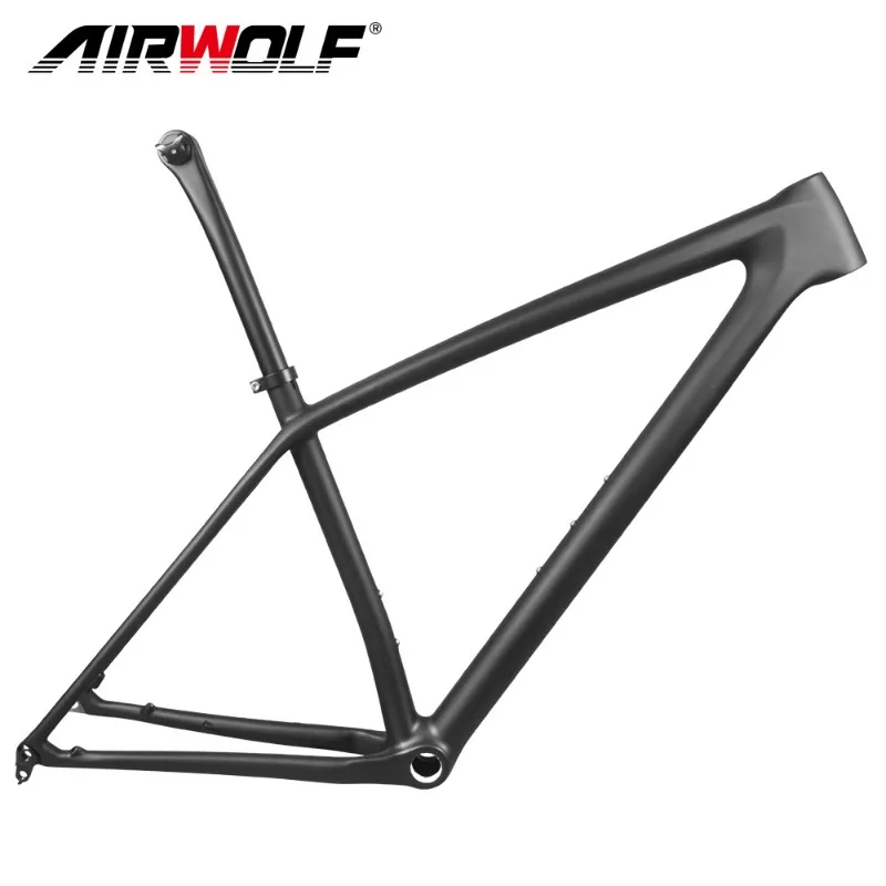 Airwolf-Cadre de vélo en carbone T1000, BSA, VTT 29, axe traversant, frein à disque, 148x12mm