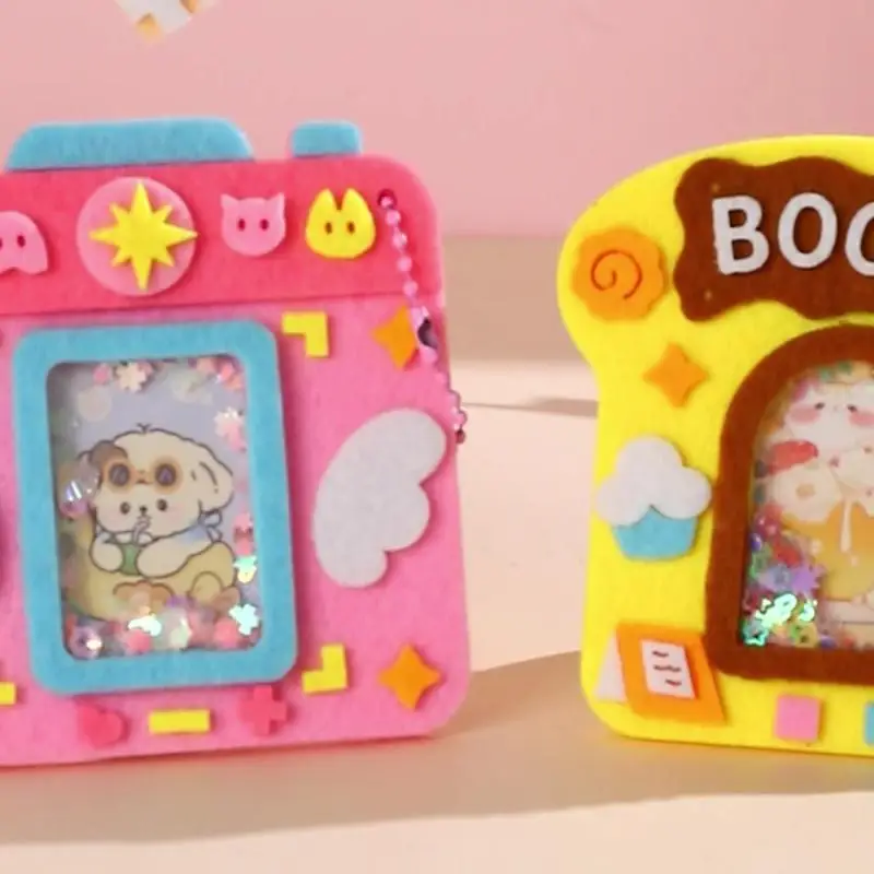 DIY Craft Kits for Kids, Non-Woven Shaker Puzzle Toys Set, Comes with Easy Adhere Accessories for Handmade Creations