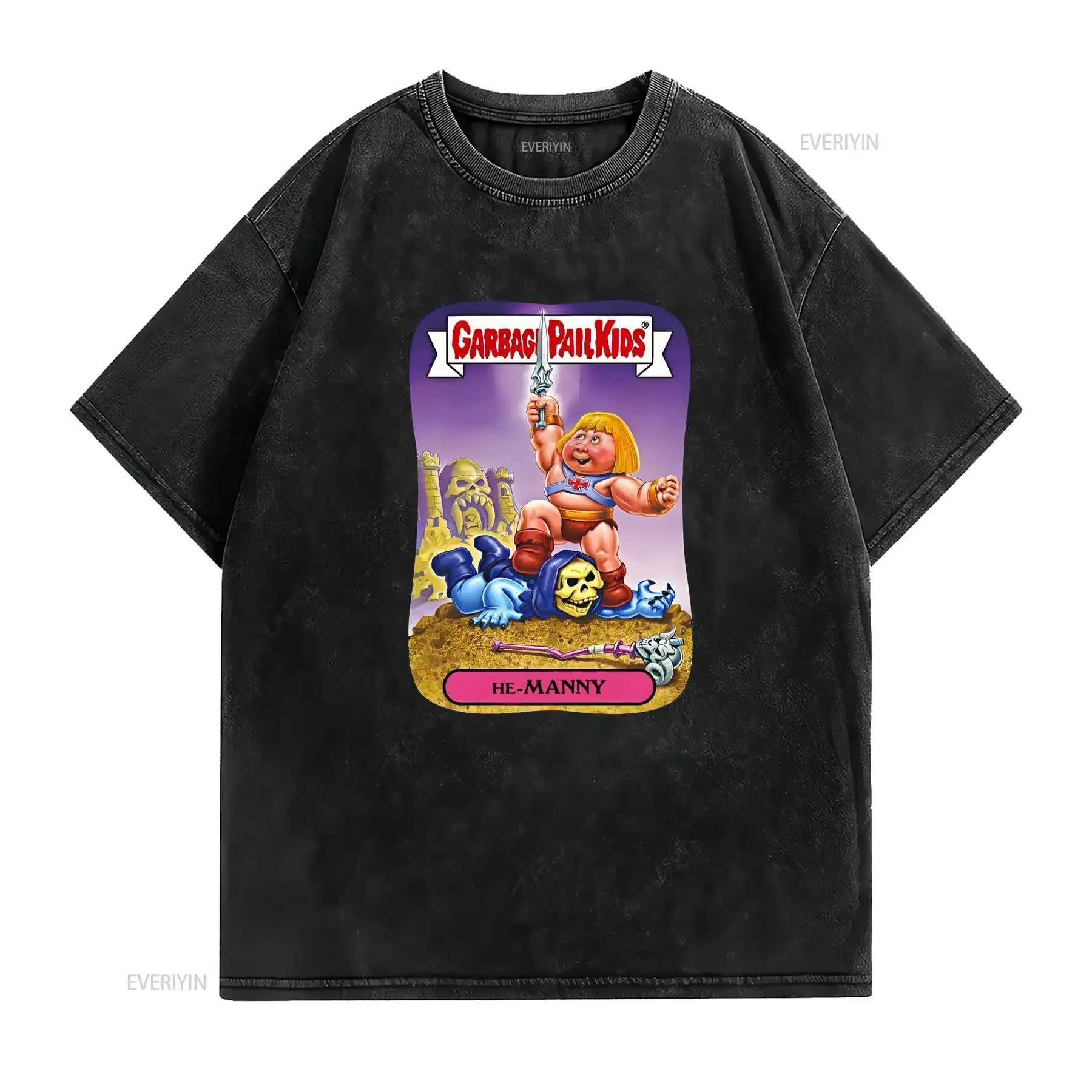 He Manny Garbage Pail Kids T Shirt all colors vintage Washed Top For Everyday Wear Comfortable Slightly Breathable Stylish - view 2