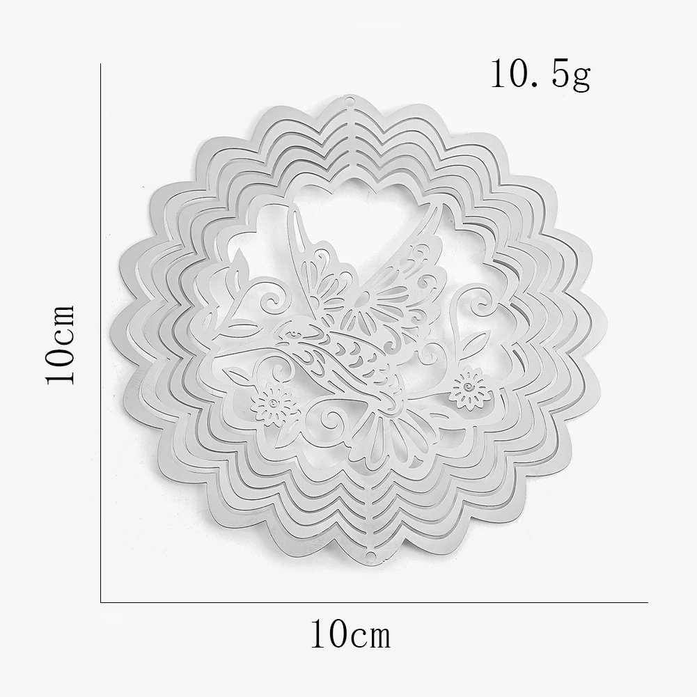 Hummingbird pemintal angin Feng Shui burung beruntung berputar udara lonceng angin bagian penangkap matahari dekorasi gantung halaman taman seni